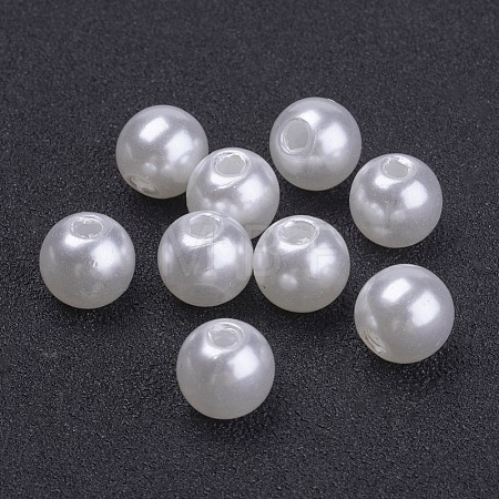 Imitated Pearl Acrylic Beads PACR-8D-1-1