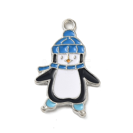 Winter Theme Alloy Enamel Pendants X-ENAM-M002-04N-P-1