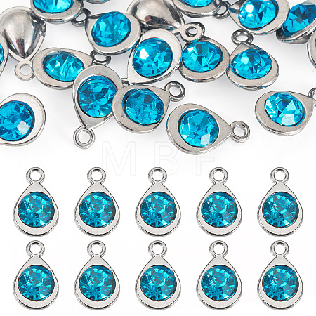 20Pcs Faceted Glass Charms RGLA-TADJ0001-01J-1