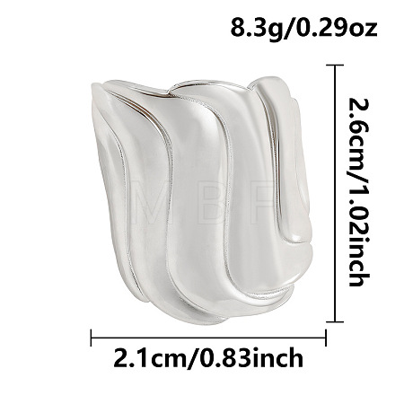 Ocean Animals 304 Stainless Steel Cuff Open Rings OU3325-6-1