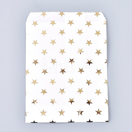 Star Pattern Eco-Friendly Kraft Paper Bags X-AJEW-M207-G01-03-1