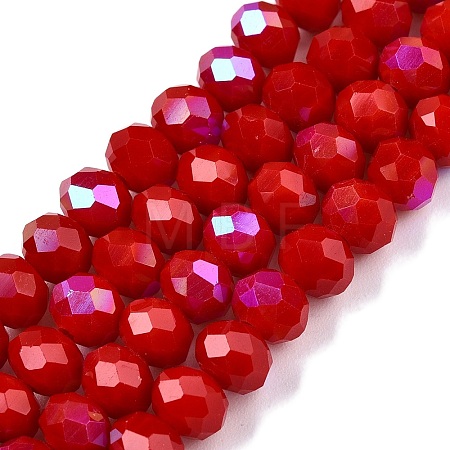 Electroplate Opaque Solid Color Glass Beads Strands LS-EGLA-A044-P6mm-L15-1