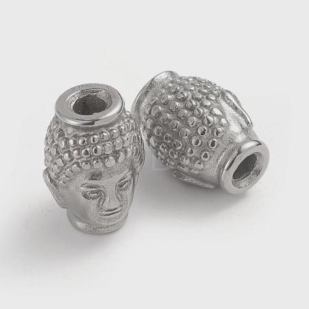 Non-Tarnish Buddhist 304 Stainless Steel Beads STAS-F237-08P-1
