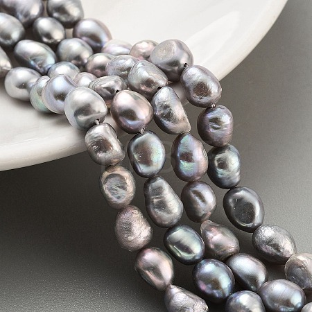 Dyed Natural Cultured Freshwater Pearl Beads Strands PEAR-P062-28D-1
