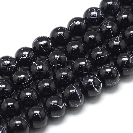 Drawbench Glass Beads Strands X-DGLA-S115-6mm-L16-1