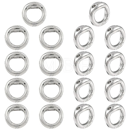 18Pcs Brass Ring Charm Connectors KK-FS0002-16P-1