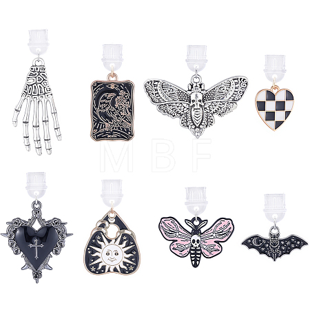 8Pcs 8 Styles PVC Mobile Dustproof Plugs HJEW-BM00042-1