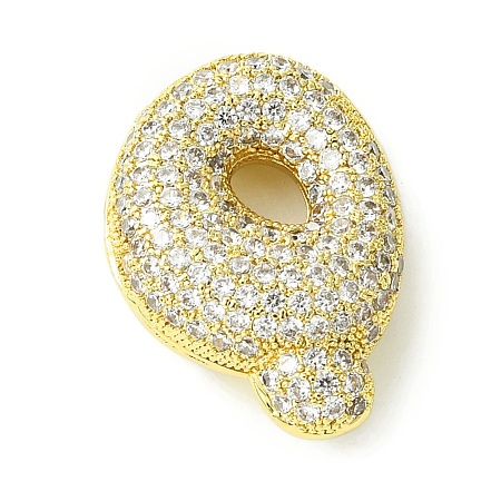 Rack Plating Brass Cubic Zirconia Pendants KK-S378-02G-Q-1