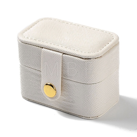 Rectangle PU Leather Jewelry Ring Storage Boxes CON-K002-06D-1