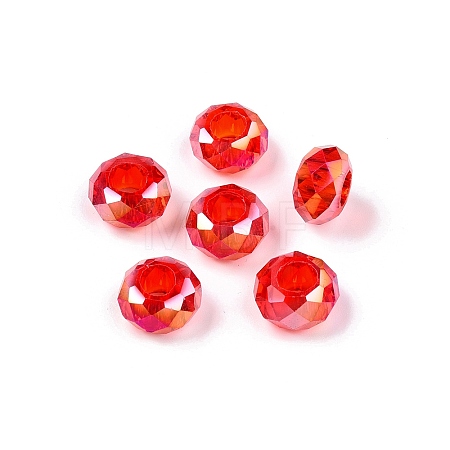 Transparent Glass European Beads GPDL-N005-D14mm-A04-1