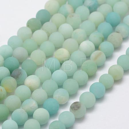 Natural Amazonite Beads Strands G-K209-03A-6mm-1