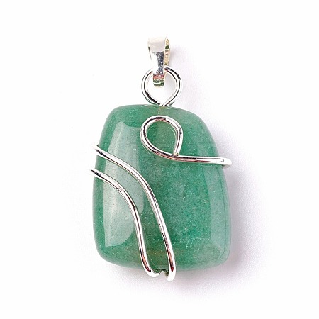 Natural Green Aventurine Pendants G-I220-D03-1