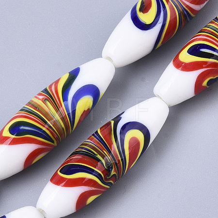 Handmade Lampwork Beads Strands LAMP-T007-01B-1