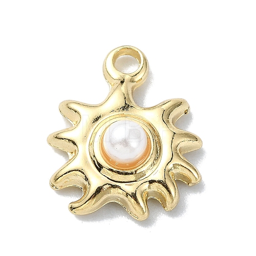 Alloy With ABS Pearl Pendants PALLOY-S188-02G-1