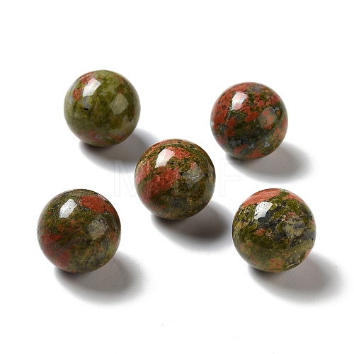 Natural Unakite Beads G-A206-02-14-1