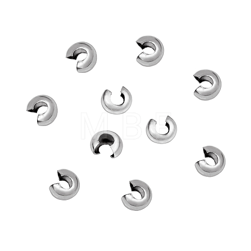 304 Stainless Steel Crimp Beads Covers STAS-P239-34P-03-1