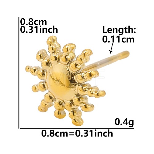 Sun Stainless Steel Stud Earrings for Women VJ0949-8-1