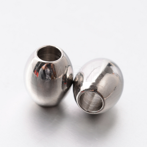 Barrel 201 Stainless Steel Beads STAS-E082-21-1