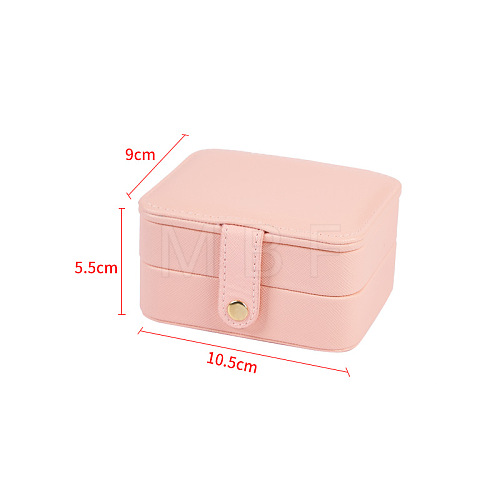 Rectangle PU Imitation Leather Jewelry Storage Boxes PAAG-PW0003-10A-02-1