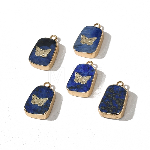 Dyed Natural Lapis Lazuli Pendants PW-WGDB12E-07-1