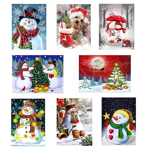 DIY Christmas Theme Diamond Painting Kits DIY-U002-02K-1