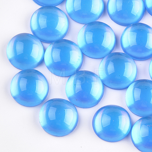 Translucent Resin Cabochons RESI-S361-16mm-06-1