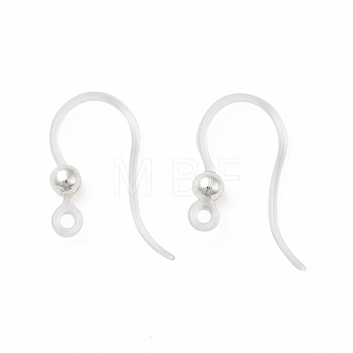 Transparent Resin Earring Hooks RESI-G050-01S-1