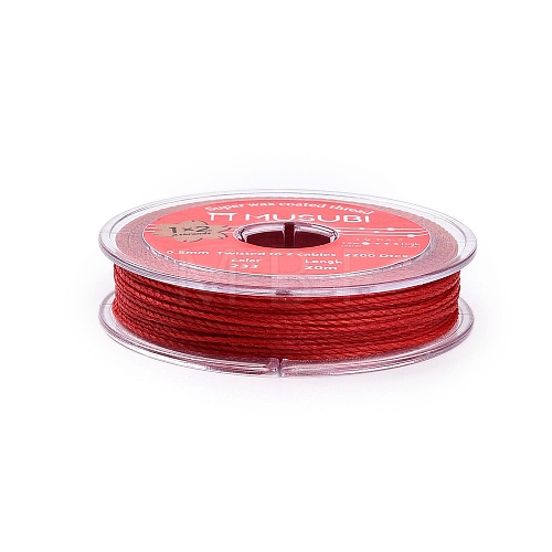 2-Ply Round Waxed Cotton Thread Cords YC-T004-01A-11-1