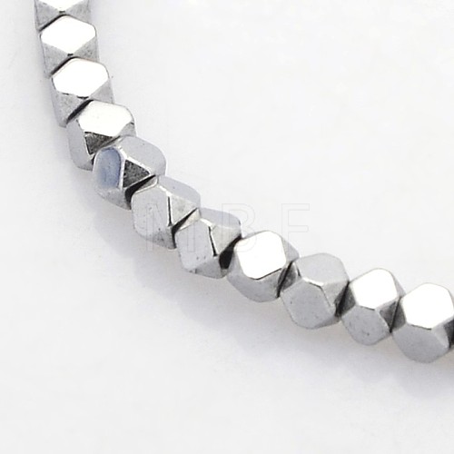 Electroplate Non-magnetic Synthetic Hematite Beads Strands G-J212C-04-1