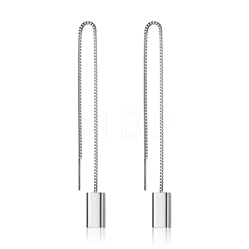 Non-Tarnish Stainless Steel Cube Dangle Earrings for Women QY2201-2-1