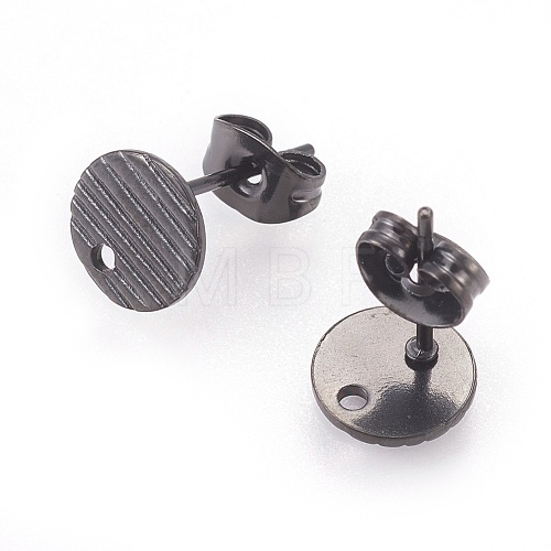 304 Stainless Steel Ear Stud Findings STAS-O119-17A-B-1