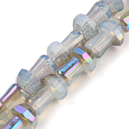 Electroplate Glass Beads Strands GLAA-K064-01A-07-1