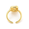 Brass Letter Open Cuff Rings for Women RJEW-G313-01B-G-3