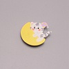 Tiger with Moon Chinese Zodiac Brooch Pin JEWB-TAC0008-04-1