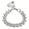 304 Stainless Steel Triangle Link Chain Bracelets for Women BJEW-G712-10P-1