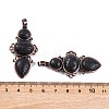 Natural Lava Rock Pendants G-Q158-04-06-3