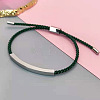 304 Stainless Steel & Braided Cotton Cord Slider Bracelets FS-WG628A0-03-1