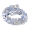 Natural Blue Lace Agate Beads Strands G-G053-B23-01-3