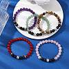 5Pcs Natural Gemstone Stretch Bracelets Sets BJEW-JB10956-2