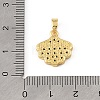 Ocean Brass & Rhinestone Pendants RB-CBA4B36-04G-08-3