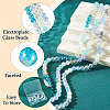 3Strands Electroplate Glass Beads Strands EGLA-TA0013-55-5