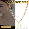 1Pc 304 Stainless Steel Letter Pendant Necklaces NJEW-LP0001-33D-G-2