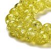 Spray Painted Crackle Glass Beads Strands CCG-Q001-10mm-04-3