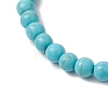 Synthetic Magnesite Beaded Stretch Bracelets for Women Men BJEW-TA00581-02-2