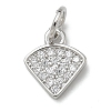 Rack Plating Brass Micro Pave Cubic Zirconia Pendants KK-K392-38P-1