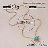 304 Stainless Steel Ocean Ray Fish Pendant Necklaces for Women RI8300-6