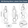 6Pcs 925 Sterling Silver Lobster Claw Clasps STER-BBC0007-28A-2