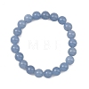 Natural Peru Angelite Round Beads Stretch Bracelets for Women Men BJEW-JB13863-3