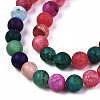 Natural Crackle Agate Beads Strands G-S373-002F-6mm-3