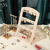 24-Hole 3-Row Wood Earring Display Stands EDIS-WH0016-006-5